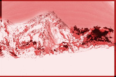 berg, 2019, (blandade media) av Alex Caminker