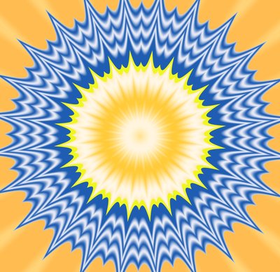 optisk vibration, 2019, (blandade media) av Alex Caminker
