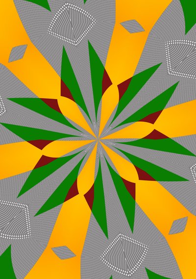 ornament #104,(blandade media) av Alex Caminker