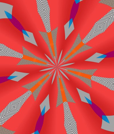 ornament #111,(blandade media) av Alex Caminker