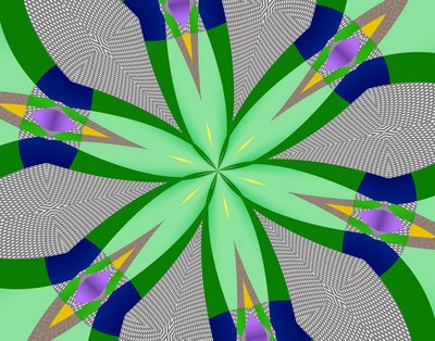 ornament #116,2019,(blandade media) av Alex Caminker