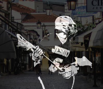 sport illustrerad, 2019, (collage) av Alex Caminker