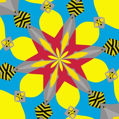 symmetri #11,2019,(blandade media) av Alex Caminker
