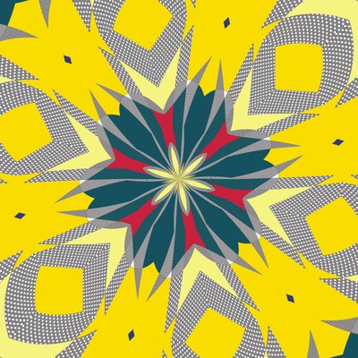symmetri #12,2019,(blandade media) av Alex Caminker