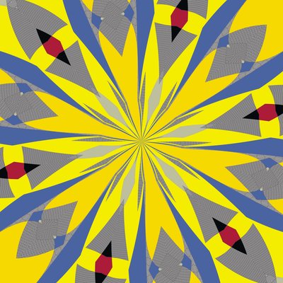 symmetri #14,2019,(blandade media) av Alex Caminker
