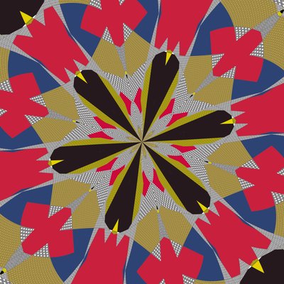 symmetri #16,2019,(blandade media) av Alex Caminker