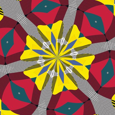 symmetri #17,2019,(blandade media) av Alex Caminker