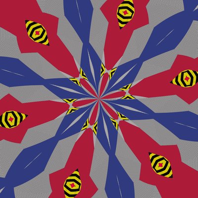 symmetri #2,2019,(blandade media) av Alex Caminker