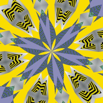 symmetri #28,2019,(blandade media) av Alex Caminker