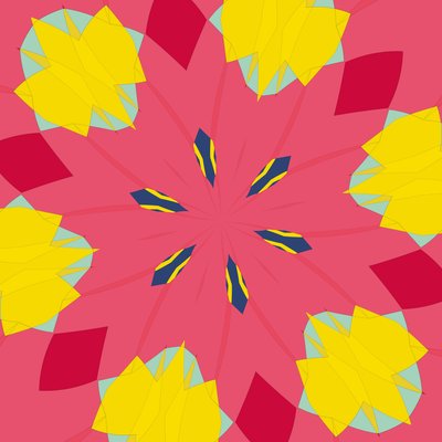 symmetri #44,2019,(blandade media) av Alex Caminker
