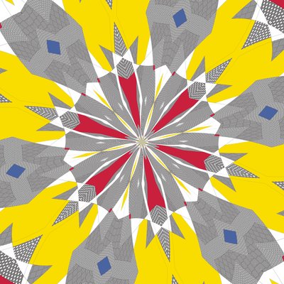 symmetri #48,2019,(blandade media) av Alex Caminker