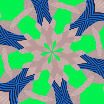 symmetri #51,2019,(blandade media) av Alex Caminker