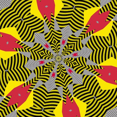 symmetri #5,2019,(blandade media) av Alex Caminker