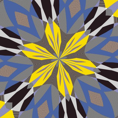 symmetri #55,2019,(blandade media) av Alex Caminker