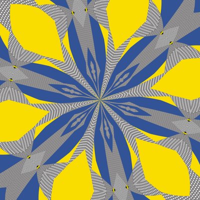 symmetri #8,2019,(blandade media) av Alex Caminker