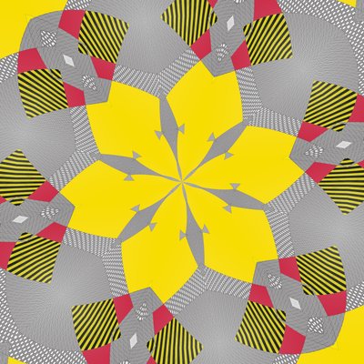 symmetri #9,2019,(blandade media) av Alex Caminker