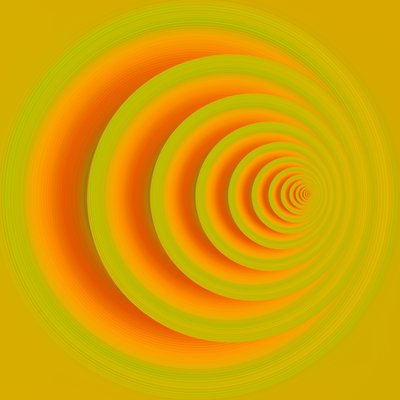 underground path(orange)II ,2019,(blandade media) av Alex Caminker