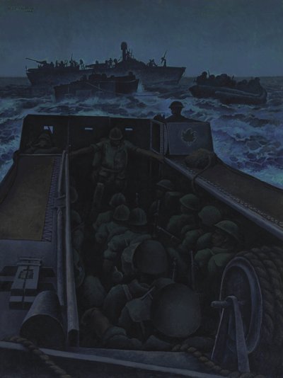 Landstigningsfartyg utanför södra Frankrike av Alex Colville