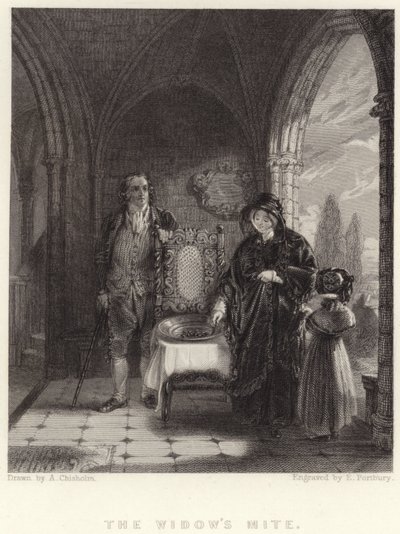 Änkans kvalster (gravyr) av Alexander (after) Chisholm