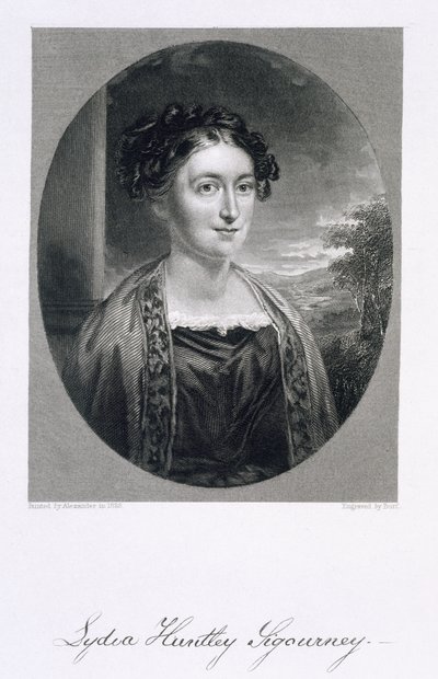Lydia Huntley Sigourney (1791-1865), graverad av Burt av Alexander
