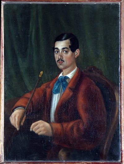 Självporträtt. Rysk författare, romantisk poet känd under pseudonymen Marlinsky och medlem av Decembrist- eller Decembrist-upproret 1825, deporterad till Kaukasus, Verk av Alexander Alexandrovich Bestuzhev (Bestuzhev) Marlinsky (179) av Alexander Alexandrovich Bestuzhev-Marlinsky
