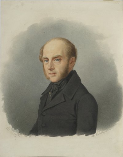 Porträtt av greve Sergey Semionovich Uvarov 1786-1855, tidigt 1840-tal av Alexander Alexeyevich Vasilyevsky