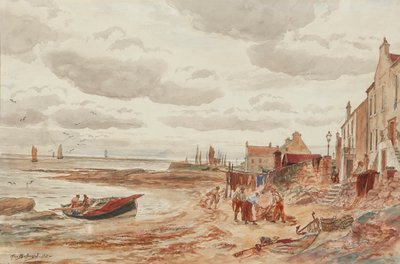 Eftermiddag, Buckhaven (penna och akvarell) av Alexander Ballingall