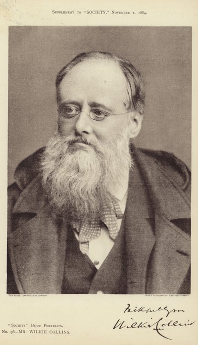 Porträtt av Wilkie Collins av Alexander Bassano