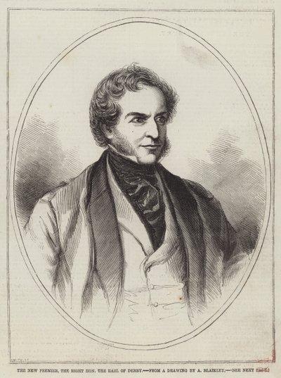 Den nya premiärministern, den höge ärade Earl of Derby av Alexander Blaikley