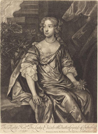 Den rätta ärade Lady Elizabeth Butler, grevinna av Chesterfield av Alexander Browne after Sir Peter Lely