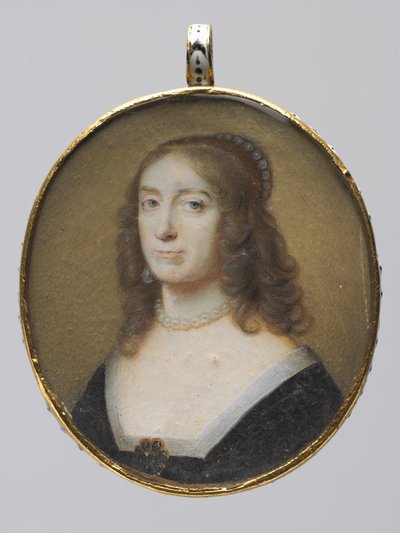 Porträtt av Elizabeth Stuart, kurfursten Palatine och drottning av Böhmen, 1630-talet. av Alexander Cooper