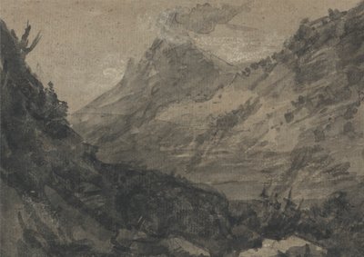 Bergigt landskap av Alexander Cozens