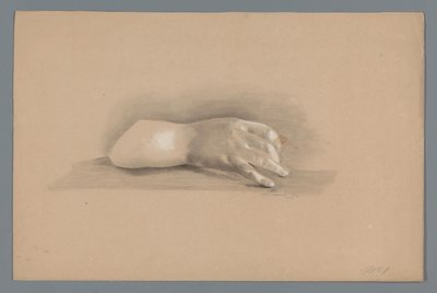 Gipsmodell av en hand av Alexander Cranendoncq