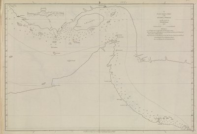 Plans of Ports, Dalrymple, Alexander publicerad 1791 ID-nummer 41167-2001 En plankarta över en del av Persiska viken, delvis korrigerad av löjtnant Edward Harvey 1778 av Alexander Dalrymple