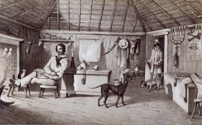 Squatterens første hjem, c.1847 swed av Alexander Denistoun Lang