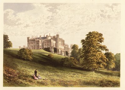 Lambton Castle, County Durham, England. ,1880 (gravyr) av Alexander Francis (after) Lydon
