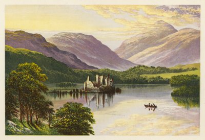Skotsk Loch landskap: Loch Awe (färglitografi) av Alexander Francis (after) Lydon