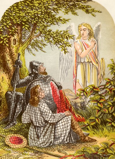 Christian and Hopeful Catught in the Net, från The Pilgrims Progress av John Bunyan, publicerad ca 1880 av Alexander Francis Lydon