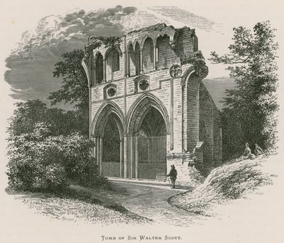 Dryburgh Abbey, Sir Walter Scotts grav av Alexander Francis Lydon