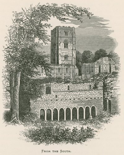 Fountains Abbey, från söder av Alexander Francis Lydon