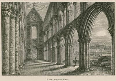 Jedburgh Abbey, mittskepp, västerut av Alexander Francis Lydon