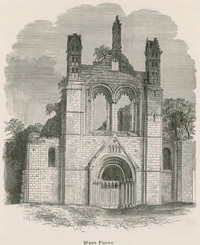 Kirkstall Abbey, västra framsidan av Alexander Francis Lydon