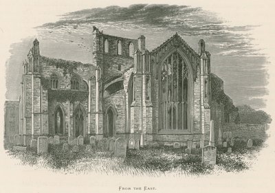 Melrose Abbey, från öster av Alexander Francis Lydon