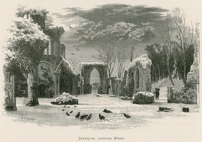 Netley Abbey, interiör, tittar västerut av Alexander Francis Lydon