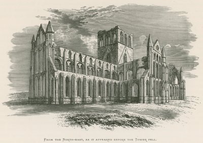 Whitby Abbey, från nordost, som det såg ut innan tornet föll av Alexander Francis Lydon