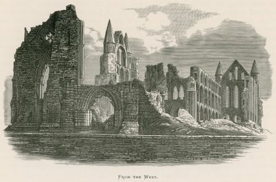 Whitby Abbey, från väst av Alexander Francis Lydon