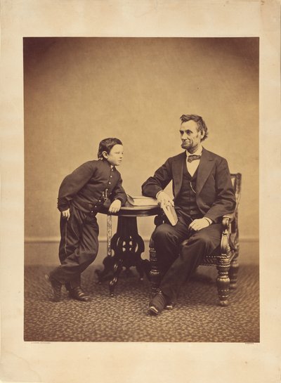 [Abraham Lincoln och hans son Thomas (Tad)] av Alexander Gardner