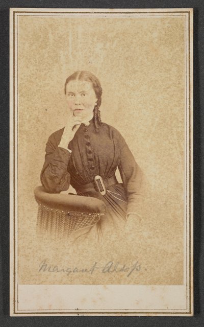 Carte-de-visit porträtt av Margaret Alsop, ca. 1865. av Alexander Gardner
