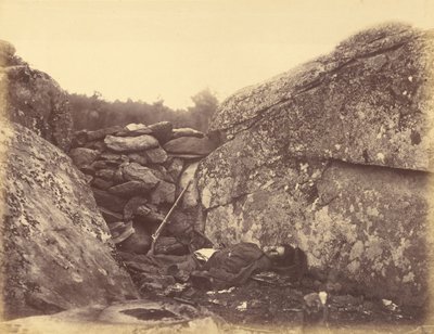 Hem för en rebellisk skarpskytt, Gettysburg av Alexander Gardner