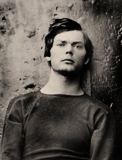 Lewis Powell i handledsjärn ombord på USS Saugus, 1865 av Alexander Gardner